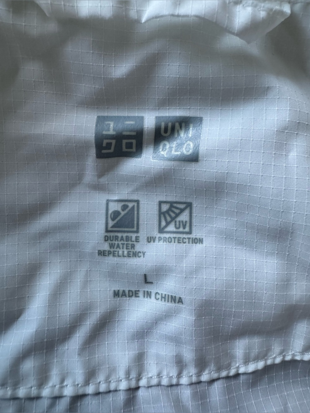 Uniqlo White Pocketable UV Protection Oversized Lightweight Parka Spring Jacket - Picture 4 of 6
